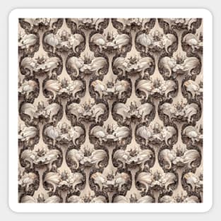 Rococo floral pattern, model 2 Sticker